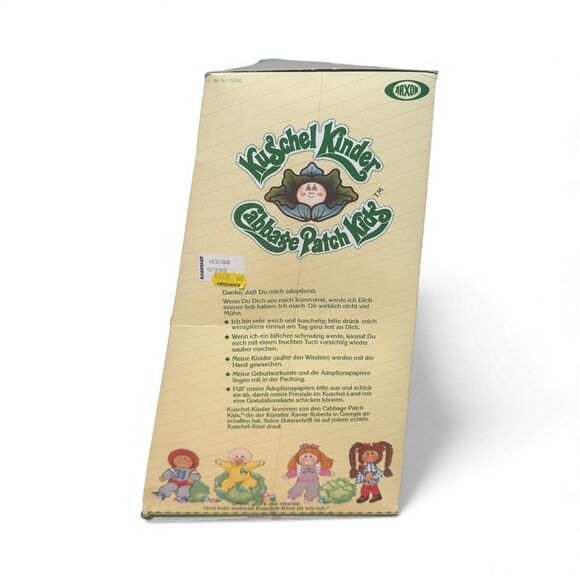 Vtg Kuschel Kinder Cabbage Patch Kids Doll 1983 Arxon Yellow Dress Box German - Picture 3 of 14